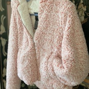 Furry, Baby Pink Crop Jacket